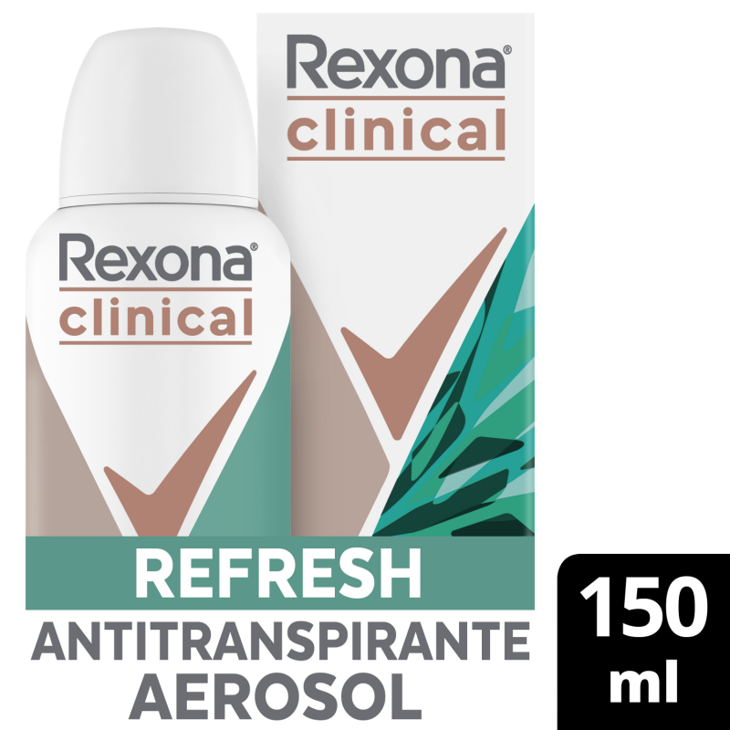 7891150089952 DESOD. AER. REXONA CLINICAL WOMEN 96 HS. 91 GRS. REFRESH