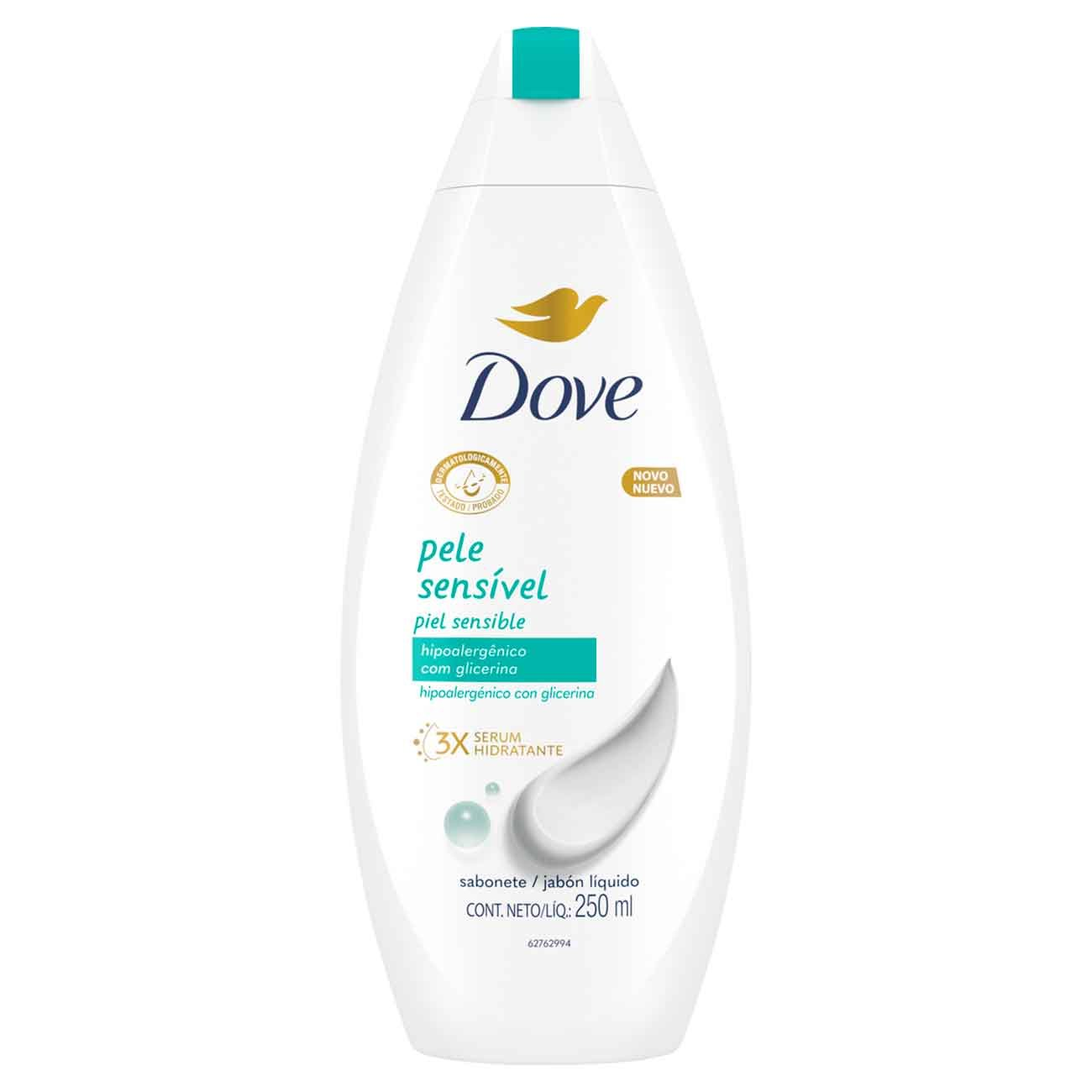 7891150095694 JABON DOVE LIQ. CORPORAL 250 ML. PIEL SENSIBLE (62766113)