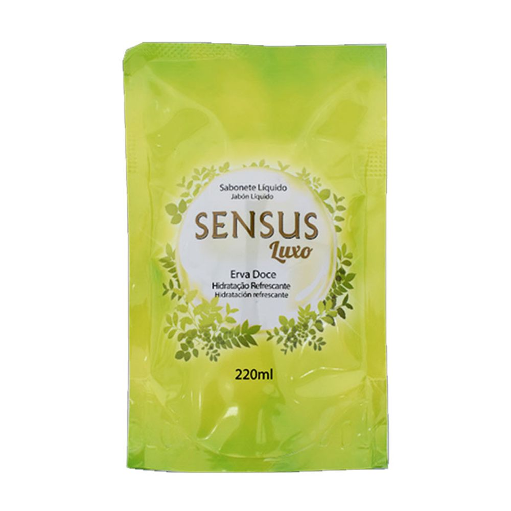 7896012103784 JABON SENSUS LIQ. SACHET 220 ML. ERVAL DOCE (1130)