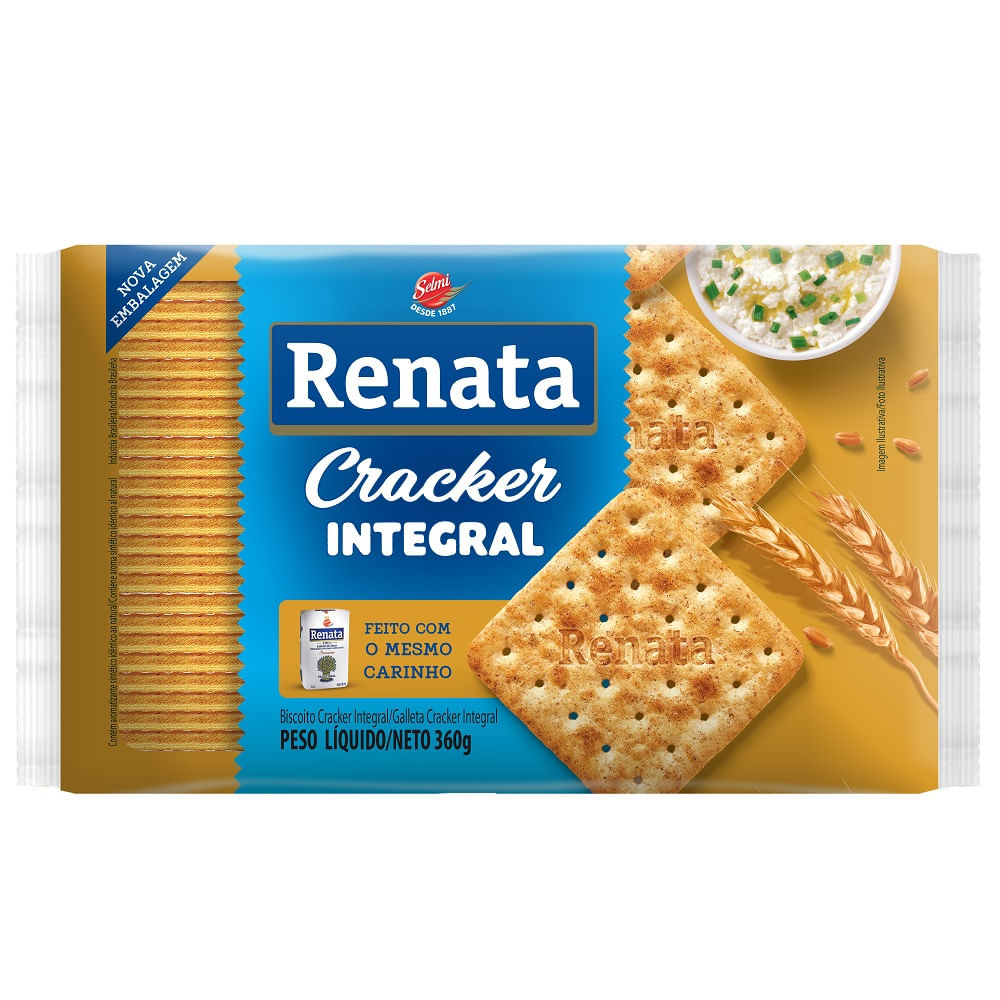 7896022205249 GALLETITA RENATA CRACKER INTEGRAL 360 GRS. (3 X 120 GRS)
