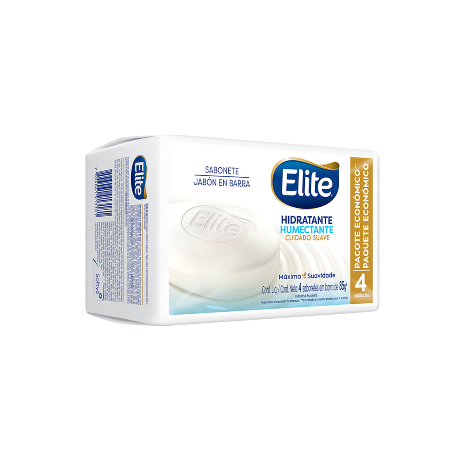 7896061913181 JABON ELITE 85 GRS. X 4 HUMECTANTE (2204)