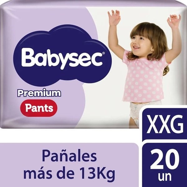 7896061999987 PAÑAL BABYSEC PREMIUM PANTS XXG 20 UN. (3795)