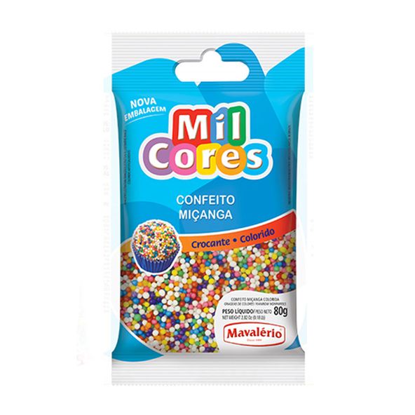 7896072648409 GRAGEAS SURTIDAS MIL CORES PAQ. 80 GRS. (04740)