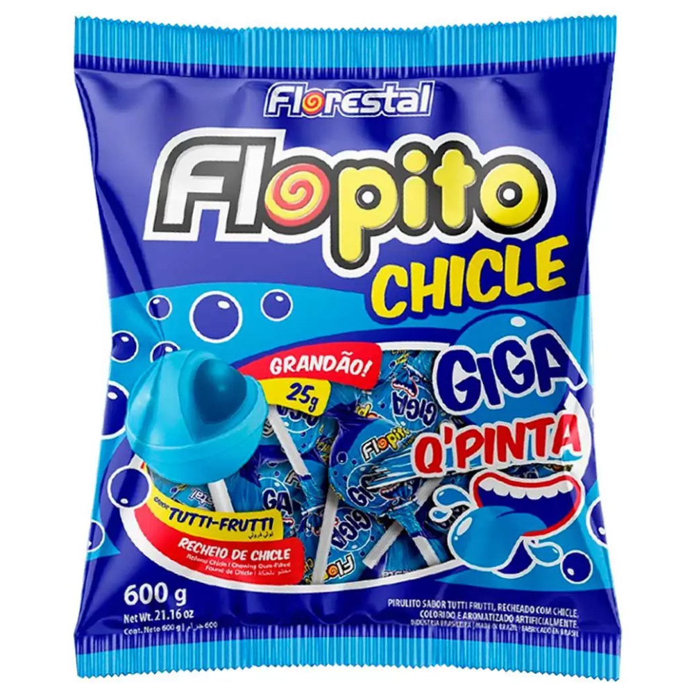 7896321026231 CHUPETON CHICLE FLOPITO 600 GRS. 24 UN. PINTA LENGUA (718A)