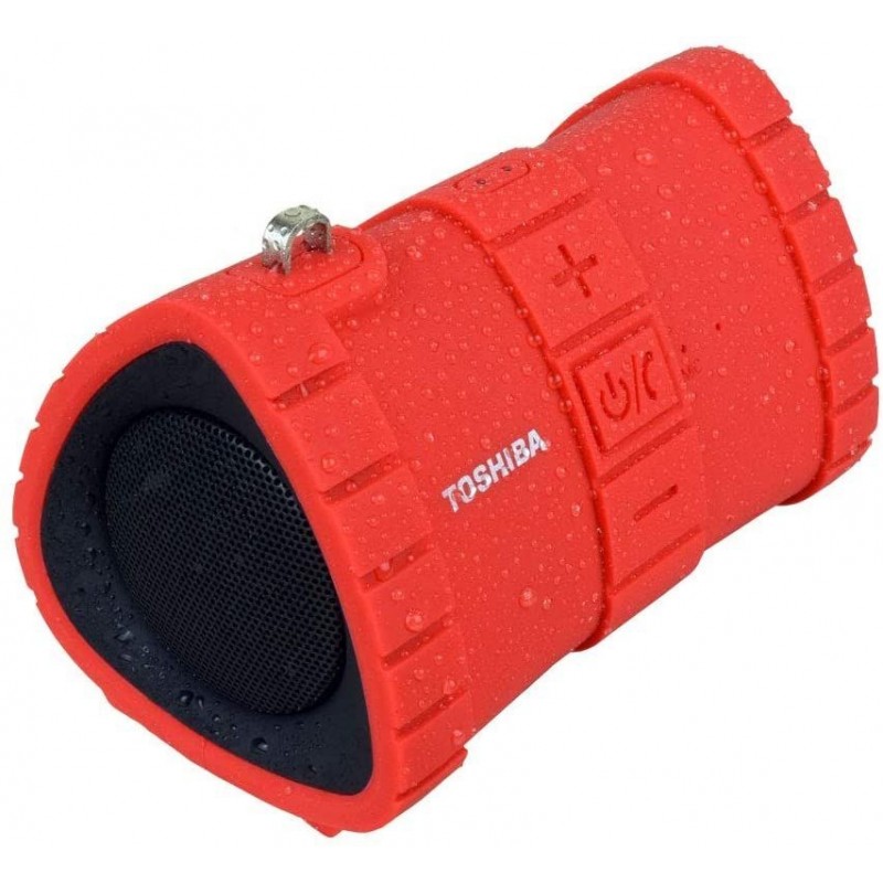 PARLANTE TOSHIBA PORTATIL RESIST. AL AGUA IP 67 ROJO