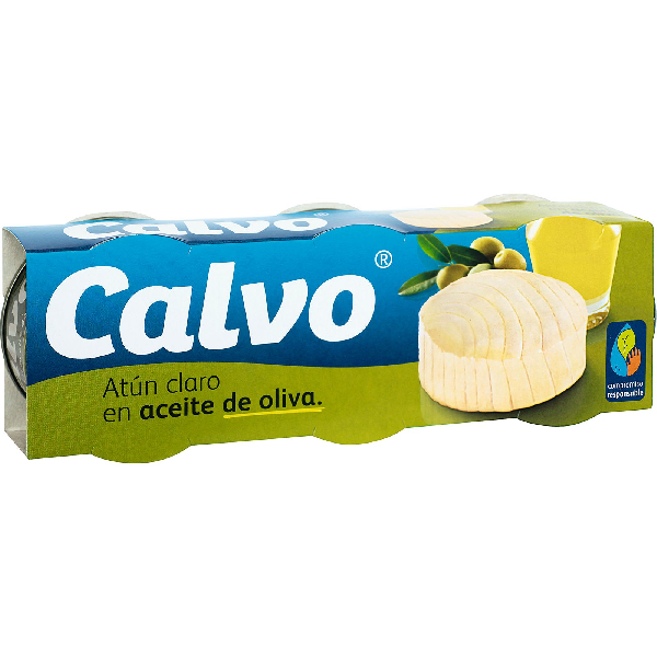 8410090051219 ATUN E/ACEITE OLIVA CALVO PACK 3 X 65 GRS.(207288)