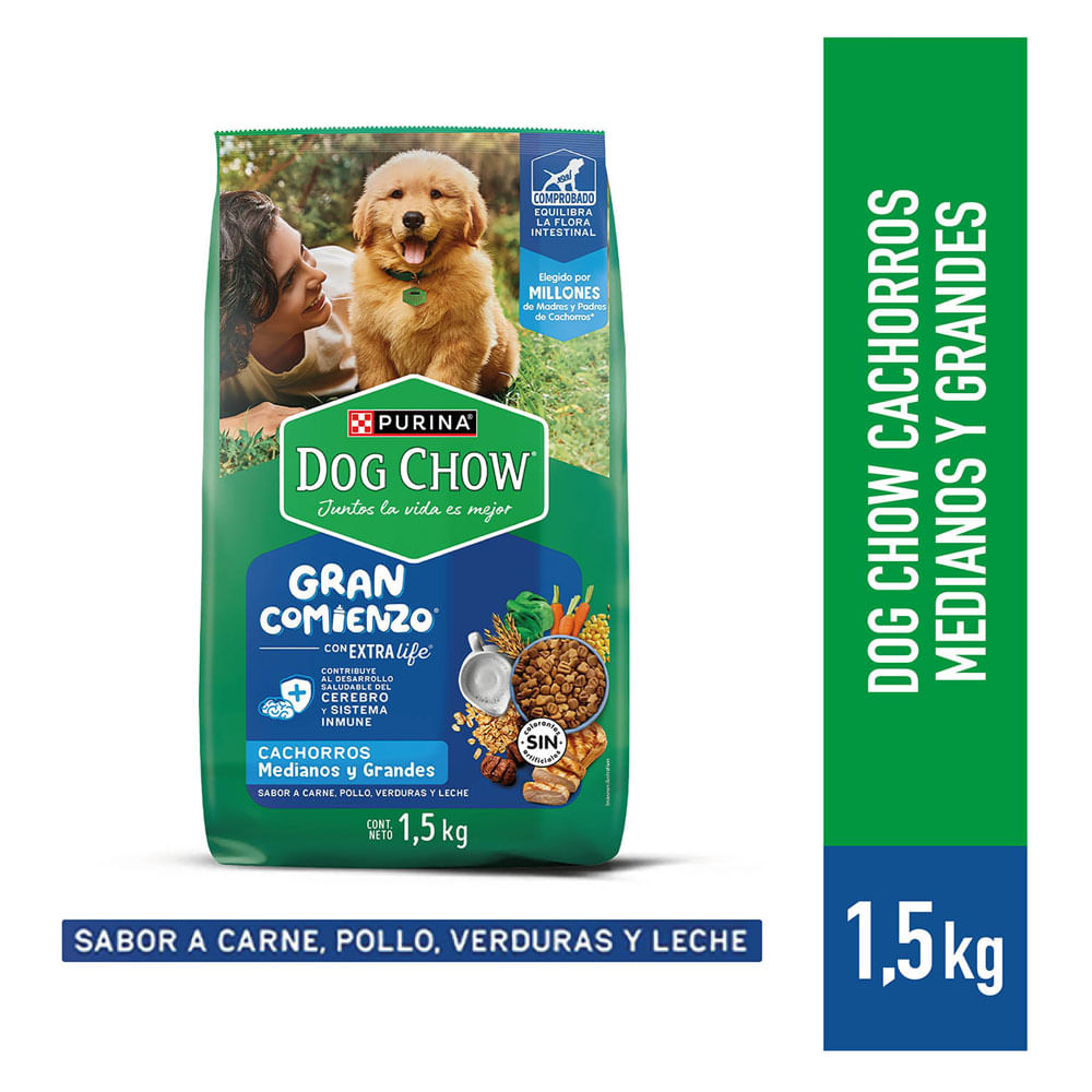 8445290944184 ALIM. P/MASCOTAS DOG CHOW CACHORROS MED. Y GDES. 1,5 KG. (9203)