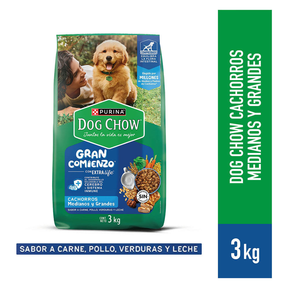 8445290944559 ALIM. P/MASCOTAS DOG CHOW CACHORROS MED. Y GDES. 3 KG. (9204)