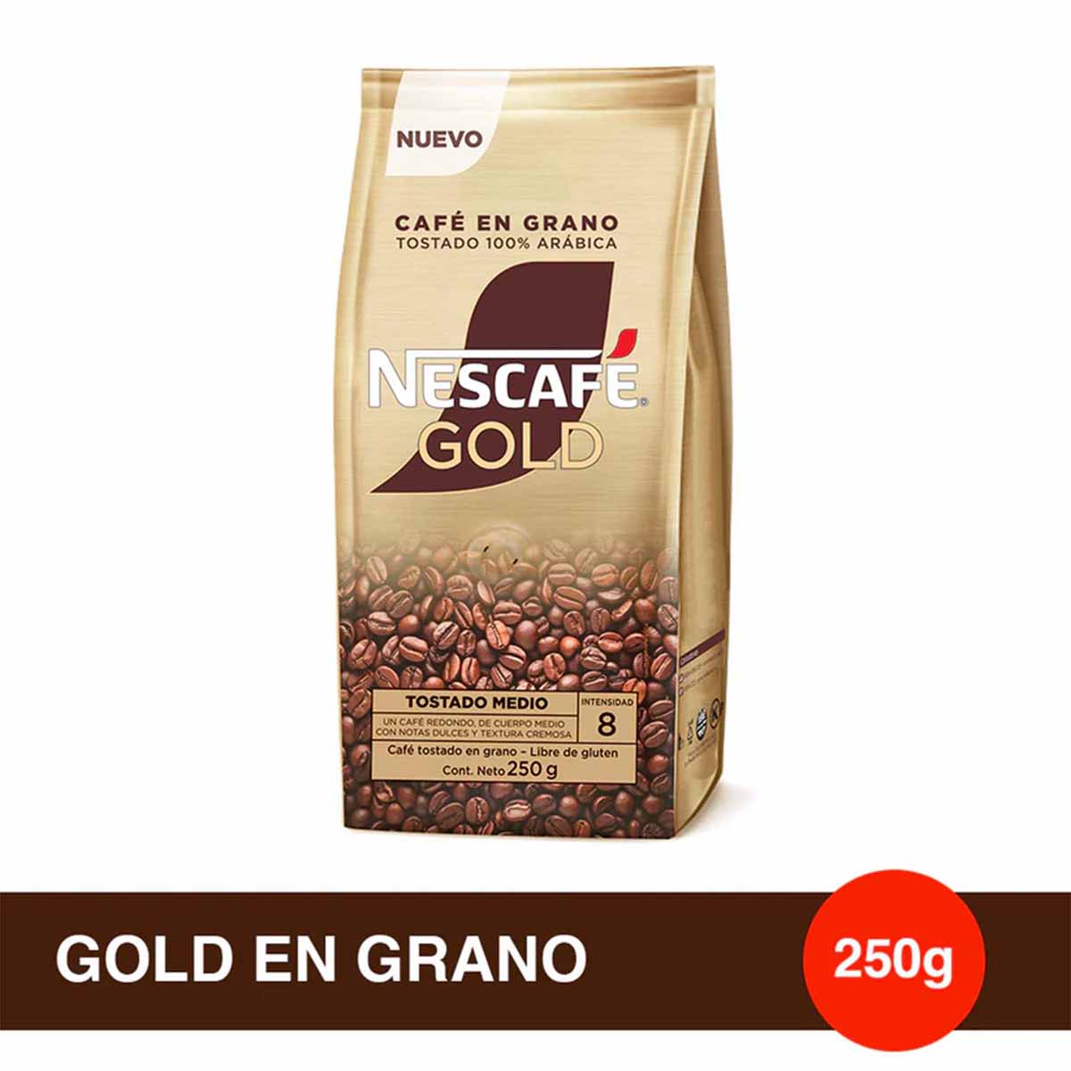 CAFE NESCAFE GOLD MOLIDO EN GRANO 250 GRS. PTE. (12619914)
