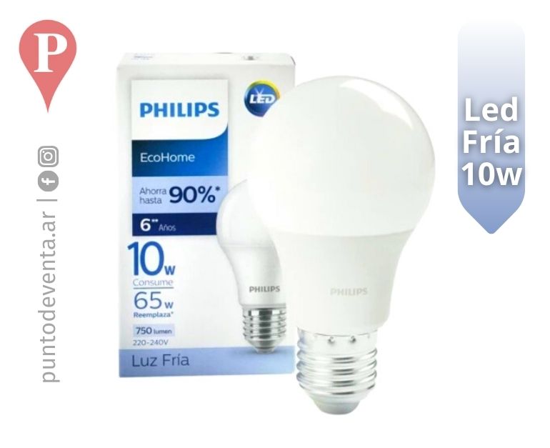 8718699608408 LAMPARA PHILIPS LED ECOHOME 9 W E27 FRIA (67132)