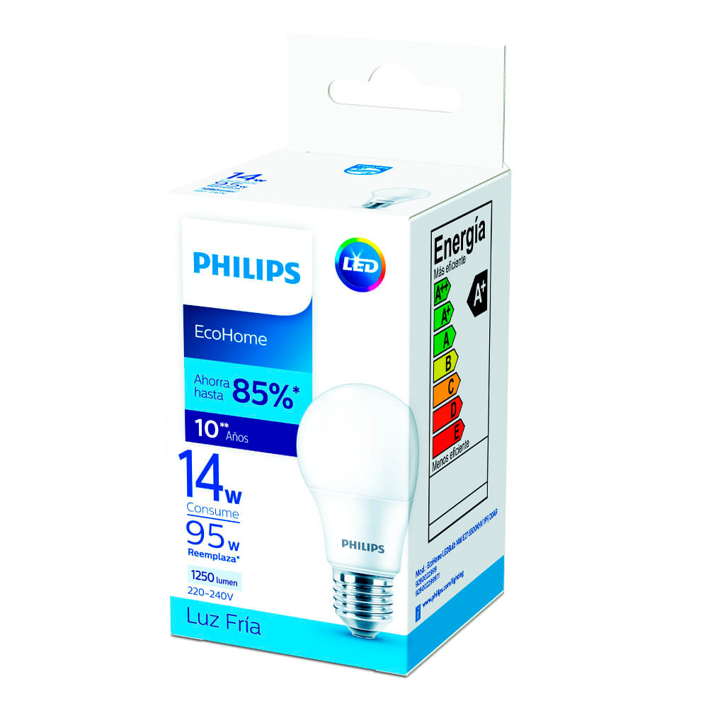 8718699731489 LAMPARA PHILIPS LED ECOHOME 14 W FRIA (66218)