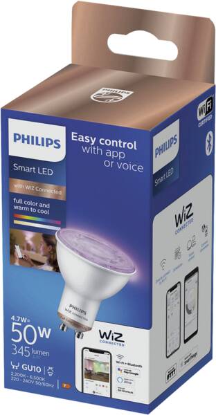 8719514372344 LAMPARA PHILIPS LED SMART WIZ GU10 50W (67244)