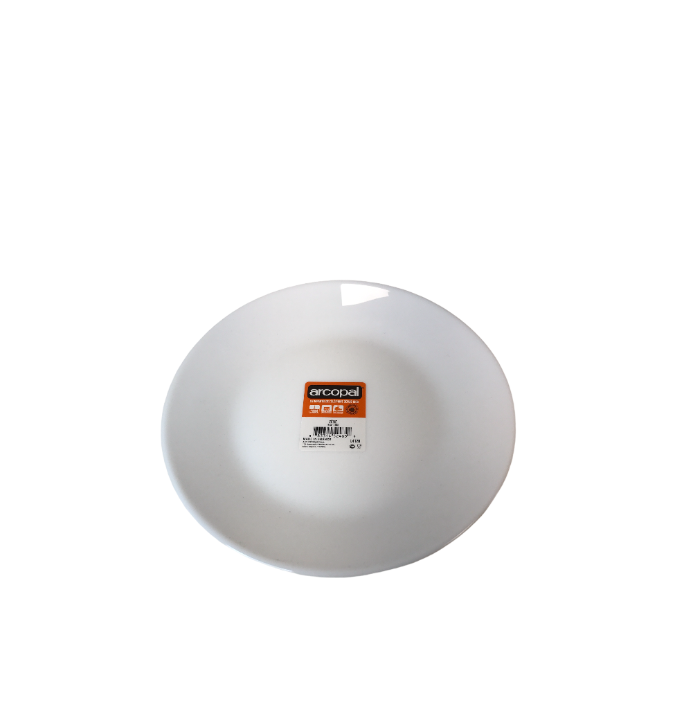 883314524659 PLATO LUMINARC ZELIE ARCOPAL BLANCO POSTRE 18 CM. L4120 (53499)