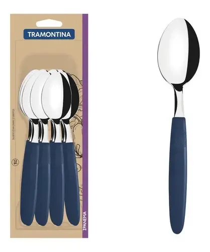 100166 CUCHARA P/POSTRE TRAMONTINA IPANEMA AZUL BT. X 12 UN. (51022