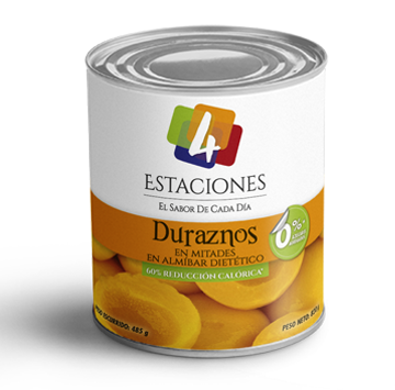 101279 DURAZNO EN ALMIBAR 4 ESTACIONES 820 GRS. LATA (1786)