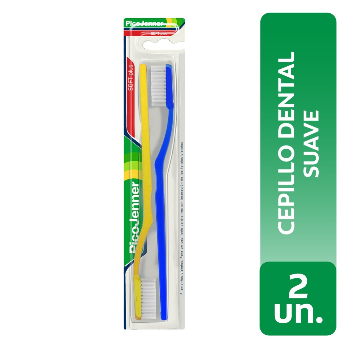 CEPILLO DENTAL PICO JENNER SOFT PLUS 2 UN. (04839A)