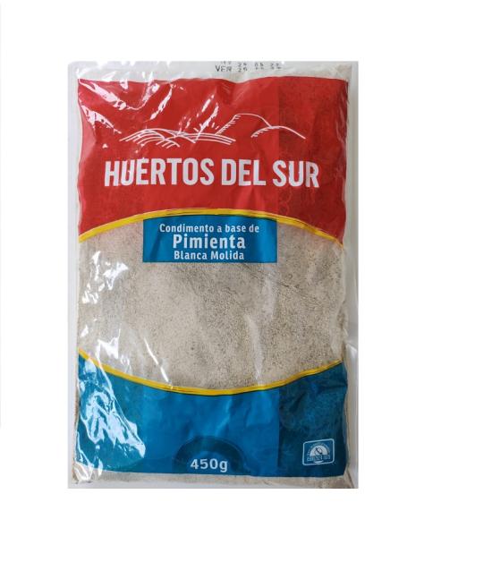 PIMIENTA BLANCA MOLIDA HUERTOS DEL SUR 450 GRS. (PTE. )(577)