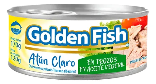 ATUN E/TROZOS E/ACEITE GOLDEN FISH 1,705 KG. LATA (3650)