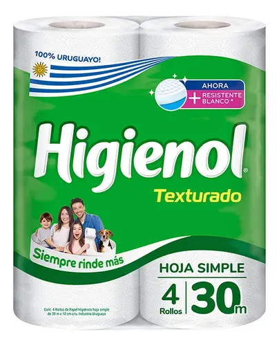 106487 PAPEL HIGIENICO HIGIENOL H.SIMPLE X 4 UN. 30 MTS. (989)