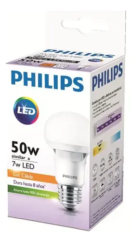 108262 LAMPARA PILA LEDBULB CALIDA 7 W E27