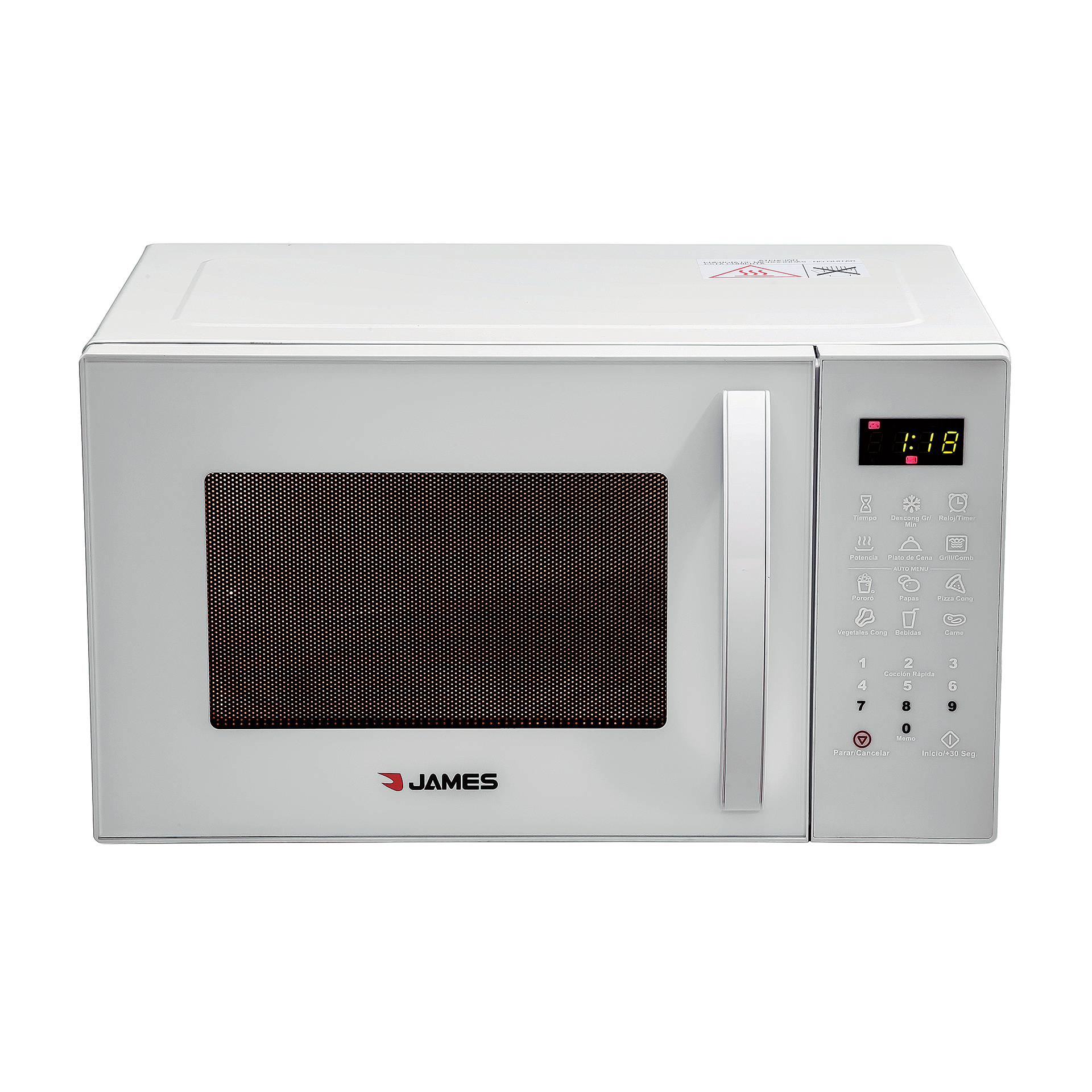 HORNO MICROONDAS JAMES J-23 MDB 23 LTS. DIGITAL BCO. (6123)