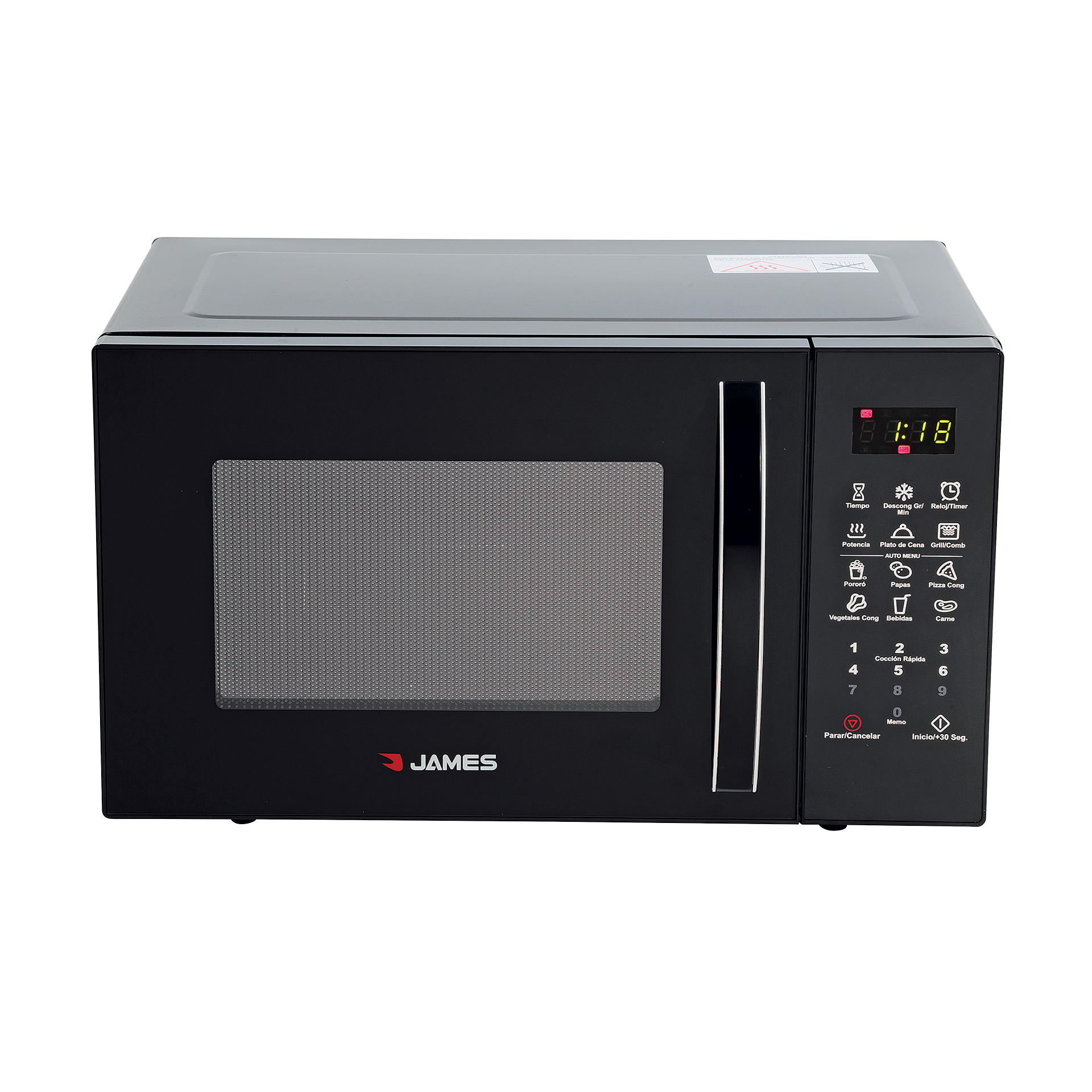 HORNO MICROONDAS JAMES J-23 MDN 23 LTS. NEGRO (7123)