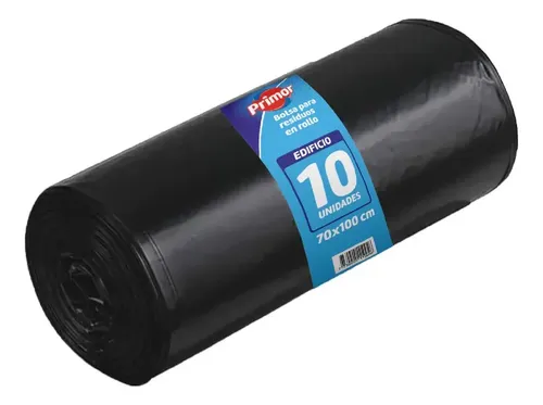 BOLSAS RESIDUOS RECIBAG P/EDIFICIO NEGRA ROLLO 10 UN 70X105