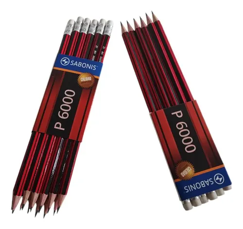 111645 LAPIZ HB FACETADOS SAROO C/GOMA DE COLOR (UNIDAD) (ESC406)