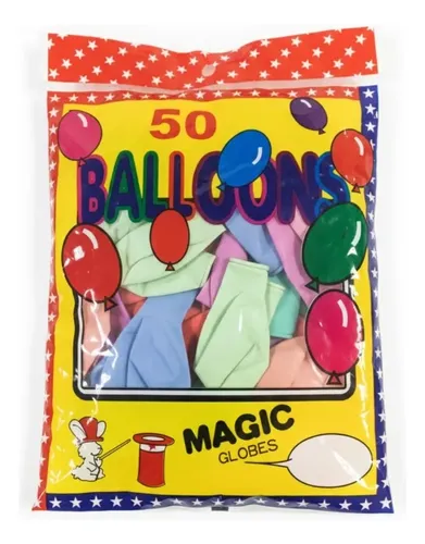 GLOBOS BONAFIDE PASTEL  9" SURTIDOS 50 UN. (GBP50)