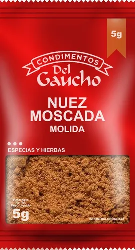 113156 NUEZ MOSCADA MOLIDA DEL GAUCHO 5 GRS. (NUMMDP5)