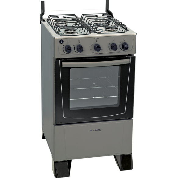 COCINA JAMES C105B S/GAS 4 HORNALLAS ENC. ELECT. TITANIUM