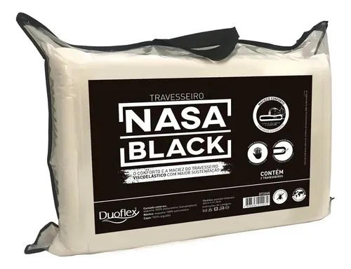 ALMOHADA DUOFLEX NASA BLACK 40 X 61,50 CM. 2 UN. (DT3246)