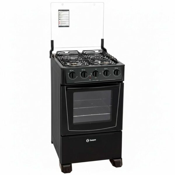 113537 COCINA THOMPSON CTH1500 4 HORN. Y HORNO ELECT. NEGRA