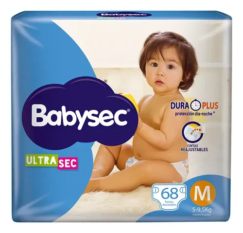 114250 PAÑAL BABYSEC ULTRA JUMBO M 68 UN.+T. HUMEDAS 72 UN.