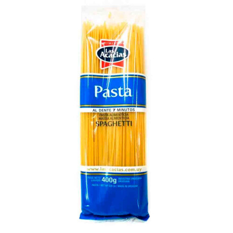 FIDEOS LAS ACACIAS NATURAL 400 GRS. SPAGHETTI (220014)