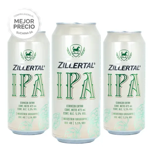 114688 CERVEZA ZILLERTAL IPA LATA 473 ML. PACK X 6 UN.