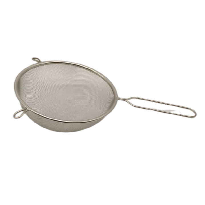 115007 COLADOR AC. INOX. C/MANGO Y OREJA 14 CM. MALTA (MA1754)