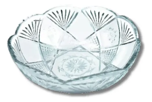 117733 ENSALADERA DE VIDRIO FERN TRANSPARENTE 23 CM. (VI955E)