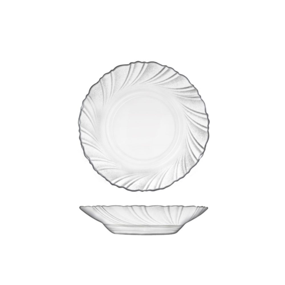 PLATO DE VIDRIO HONDO FERN TRANSPARENTE 23 CM. (VI955SP)