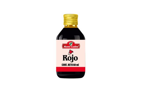 118360 COLOR LIQUIDO MONTE CUDINE 60 CC. ROJO (1134312060)