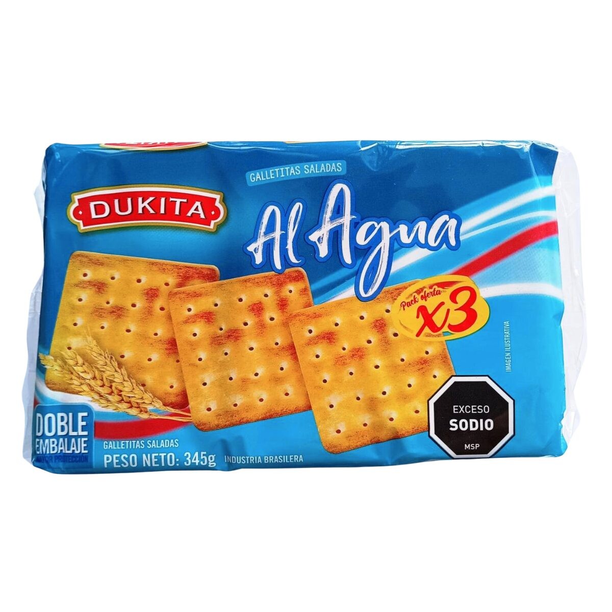 119919 GALLETITA DUKITA AL AGUA PACK 345 GRS. (3 X 115 GRS.) (GA1)