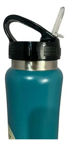 BOTELLA A. INOX. TAPA TRANSP. COMET 750 ML. AZUL PETROLEO