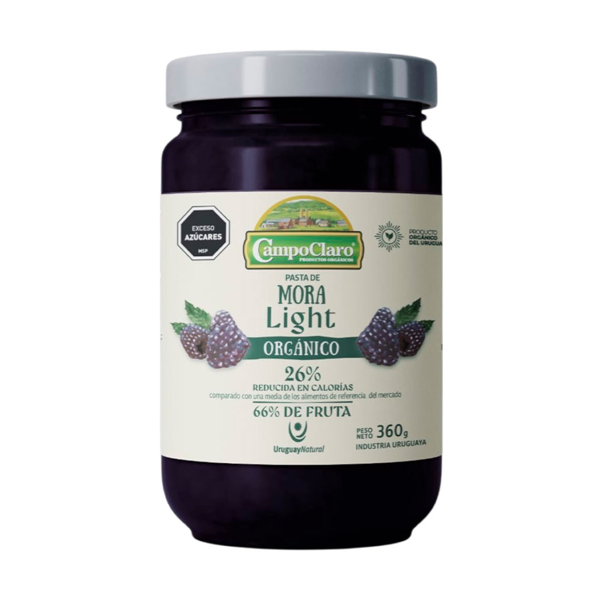 MERMELADA CAMPOCLARO LIGHT 360 GRS. MORA (0768)