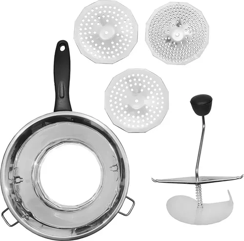 120726 PURETERA PASAPURE 3 DISCOS AC. INOX. PALERMO 19 CM. (AC24)