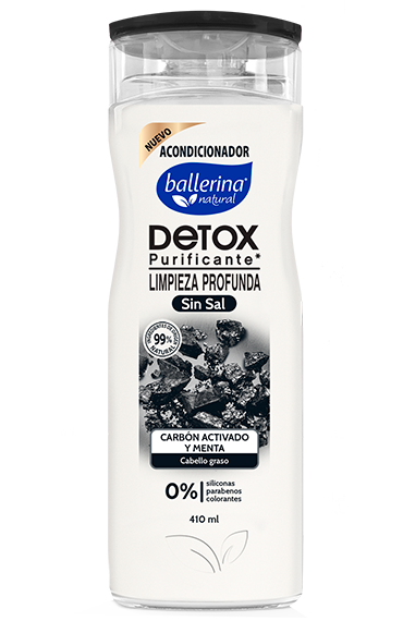 123205 ACOND. BALLERINA DETOX S/SAL 410 ML. CARBON ACT. Y MENTA