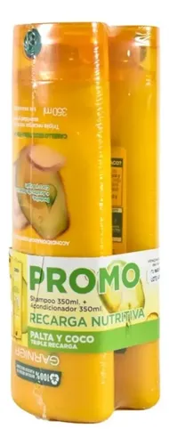 SHAMPOO FRUCTIS 350 ML. + ACOND. 200 ML. RECARGA NUTRITIVA(XUY01594)