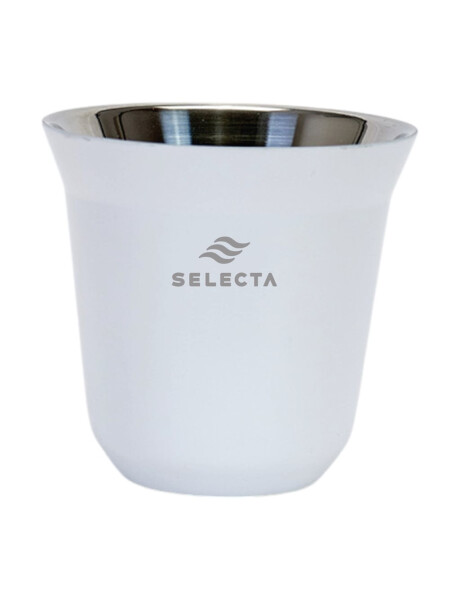 123909 VASO AC. INOX TERMICO DE CAFE EXPRESSO APIL. SELECTA CHILLOUT 80 ML. BLANCO