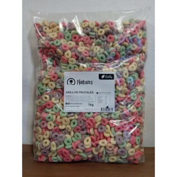 123963 CEREALES BAMBINA ARITOS 1 KG. ANILLO FRUTAL COLORES (53458)
