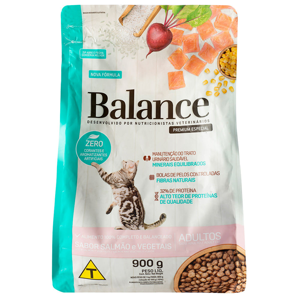 ALIM. P/MASCOTAS BALANCE GATO ADULTO 900 GRS. SALMON (126301)