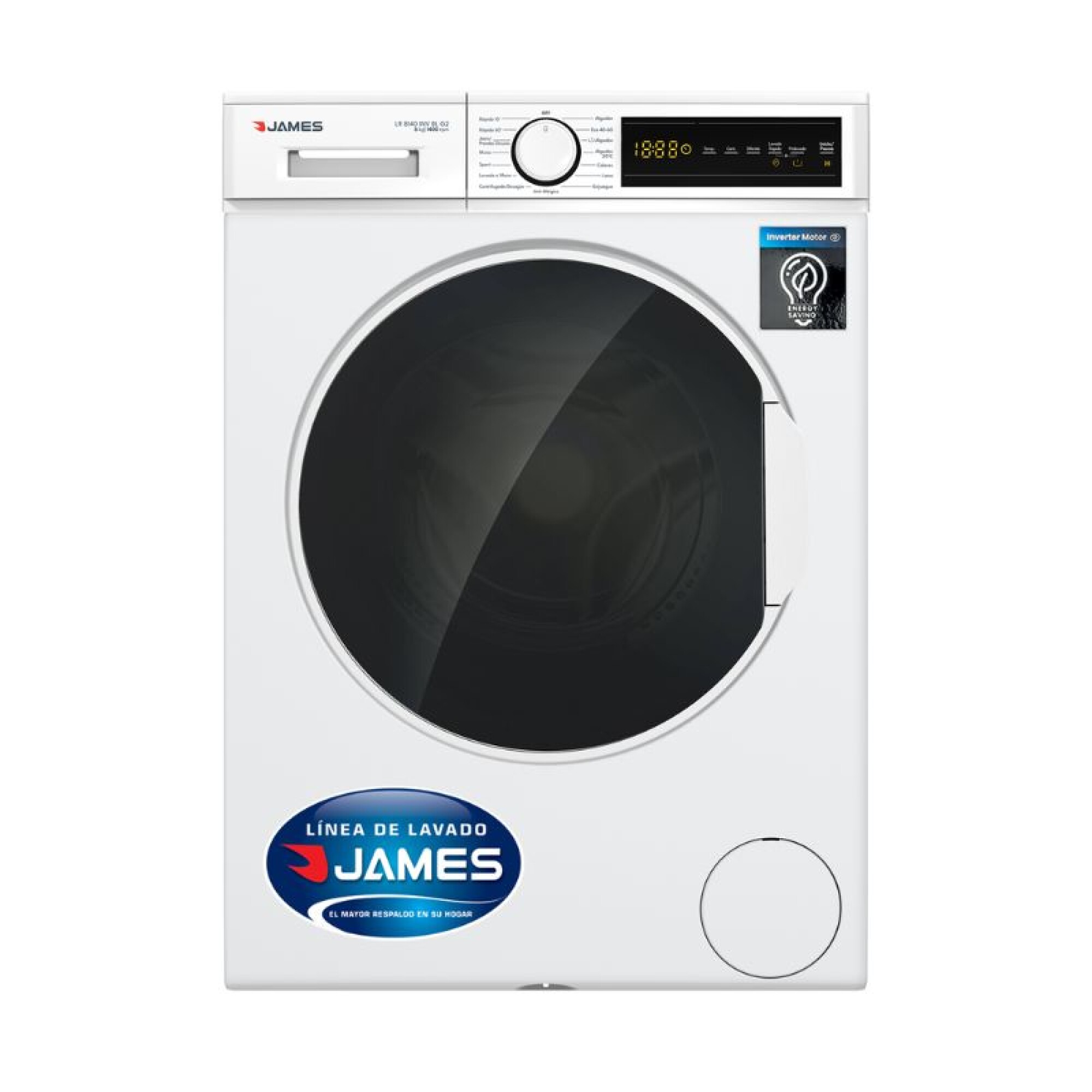 LAVARROPA JAMES INVERTER LR8140 G2 8 KG. CARGA FRONTAL BLANCO (38143)